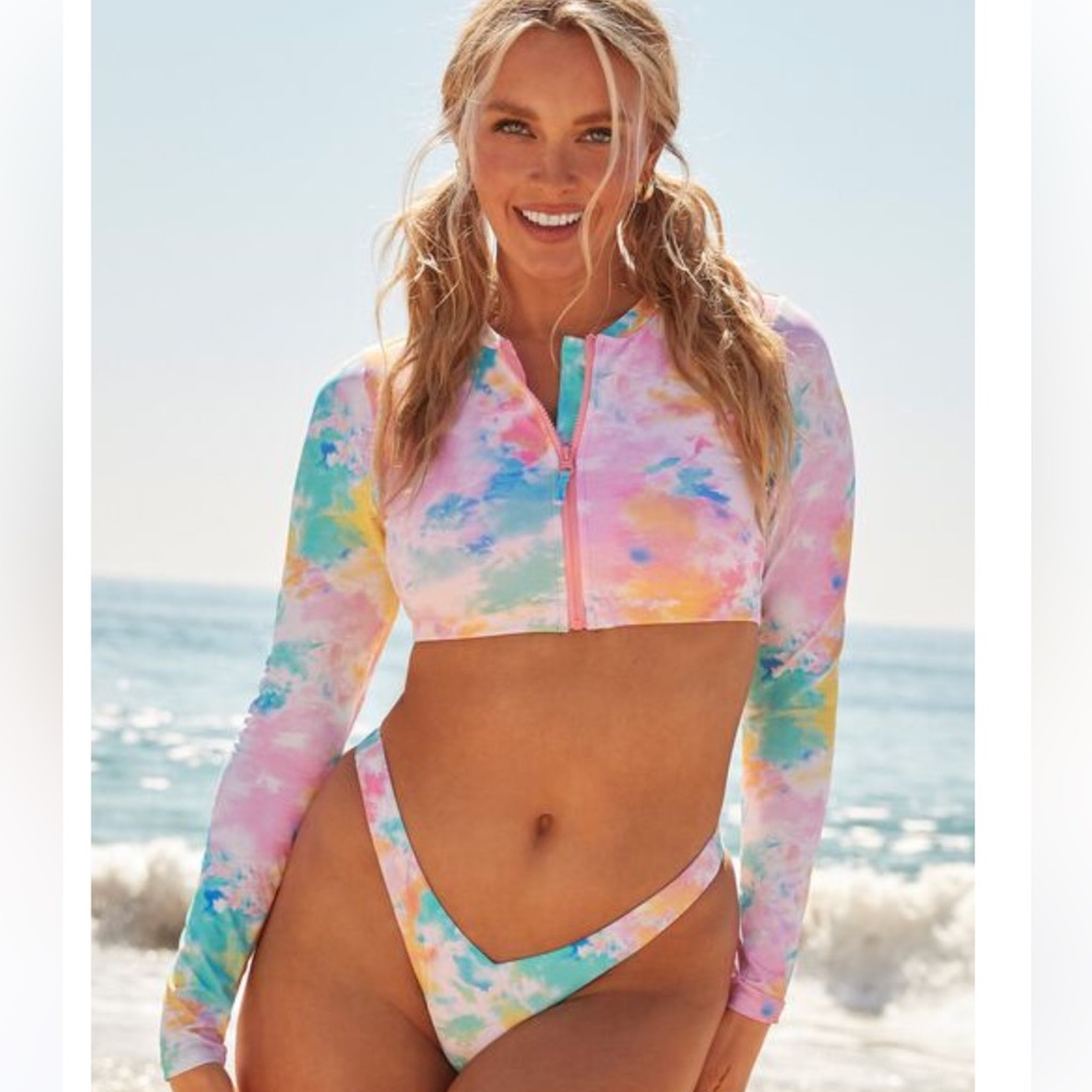 CLEARANCE Camille Kostek 2-Piece Long Sleeve Bikini Top & Matching Bottom